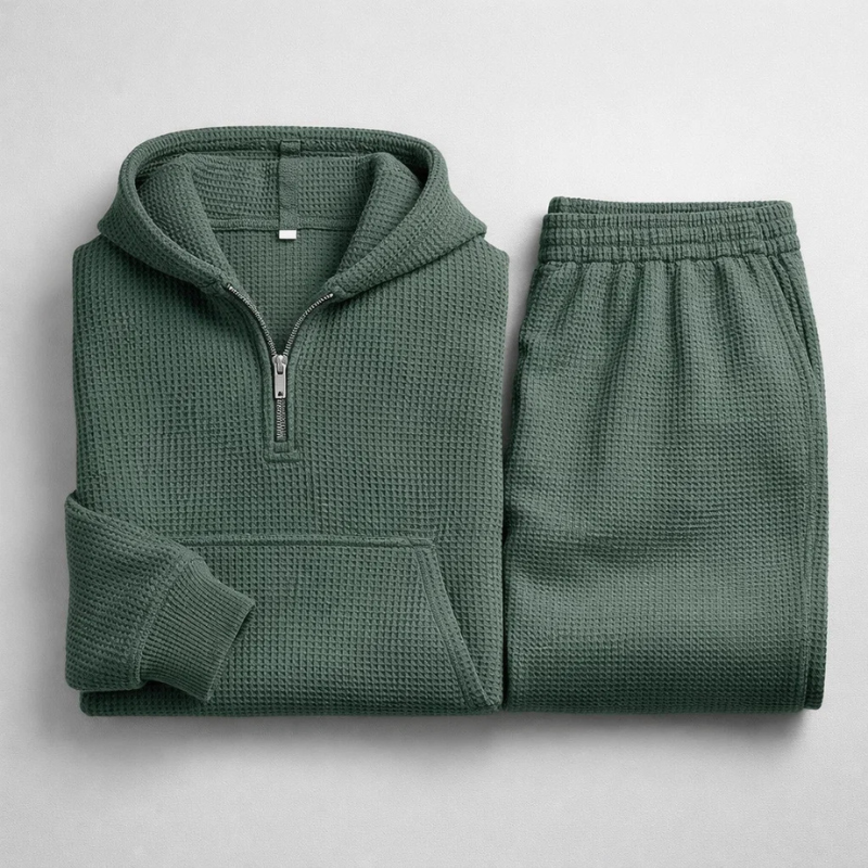 Hudson Waffle-Knit Set