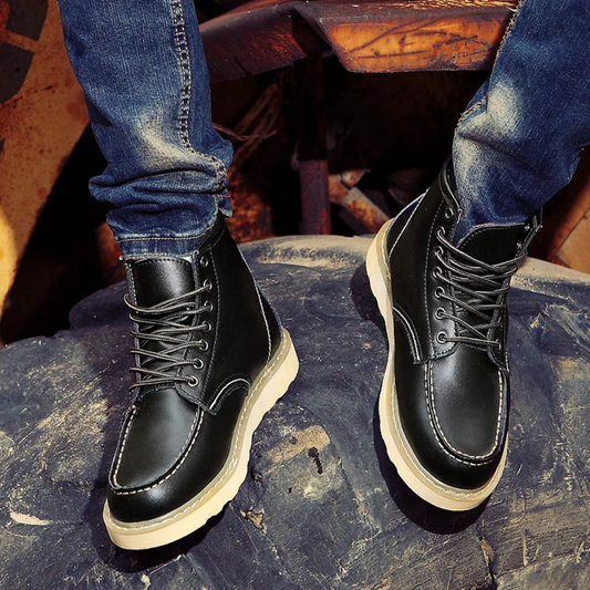 Men’s Vintage Lace-Up Boots – Classic Design, Everyday Wear