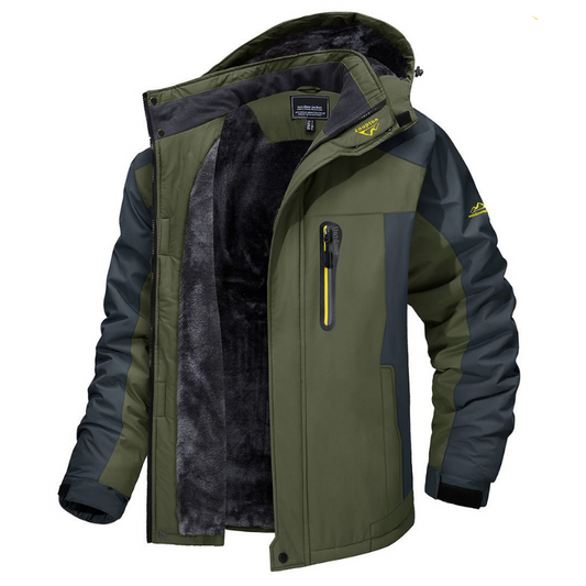 Men’s Softshell Winter Jacket – Water-Repellent with Hood