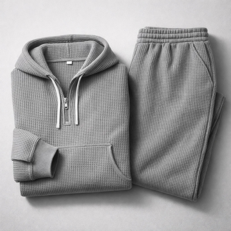Hudson Waffle-Knit Set