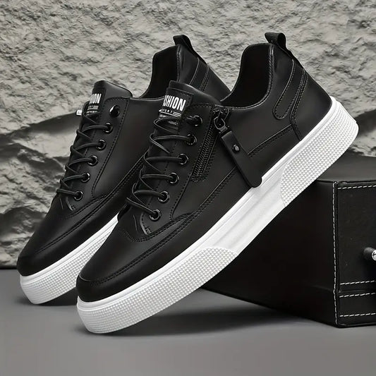 Men’s Low Top Sneakers with Lace and Zip – Everyday Comfort