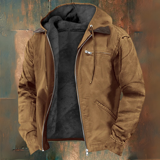 Men’s Winter Coat with Retro Look and Warm Lining