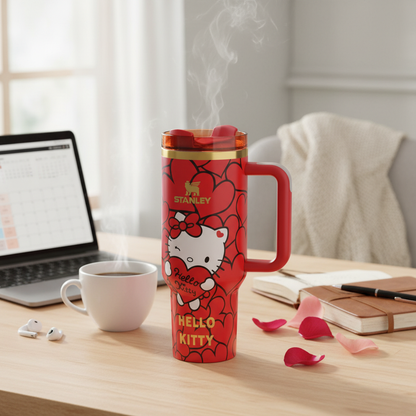 40oz Red Kitty Tumbler
