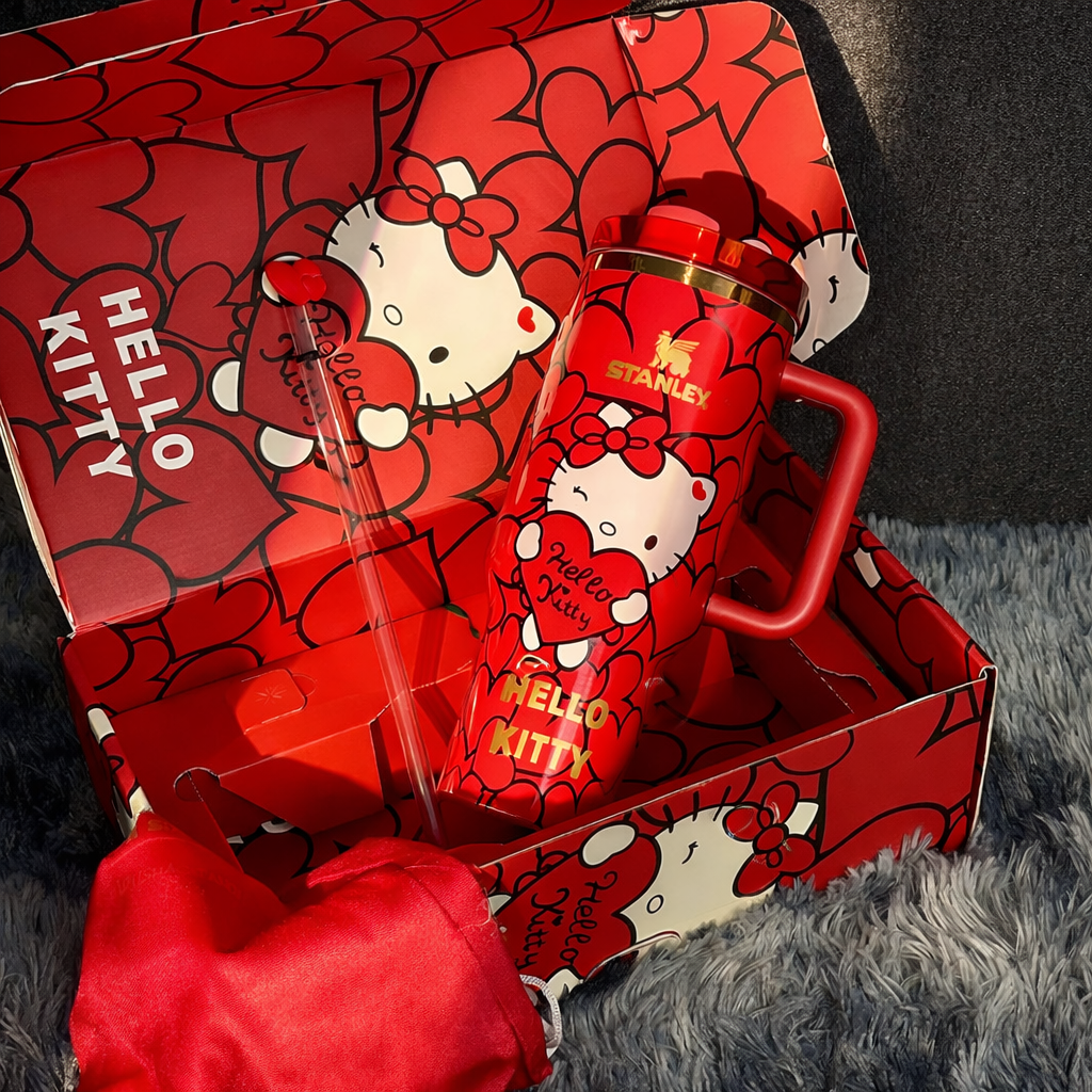 40oz Red Kitty Tumbler