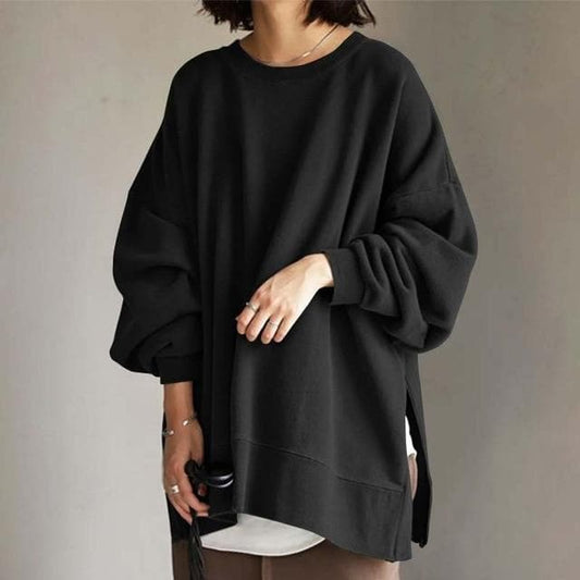 Women’s Oversized Sweater – Crew Neck Casual Knitwear