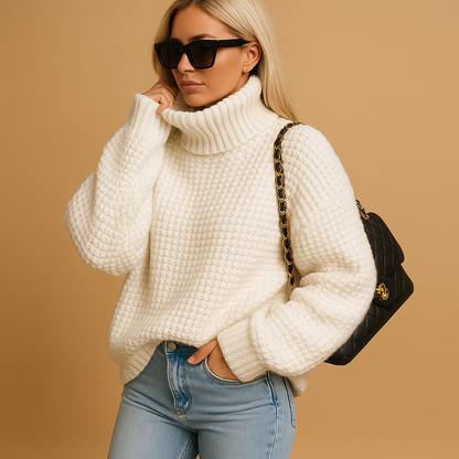 Women’s Wool Jumper | Warm Knit Jumper with Chunky Texture